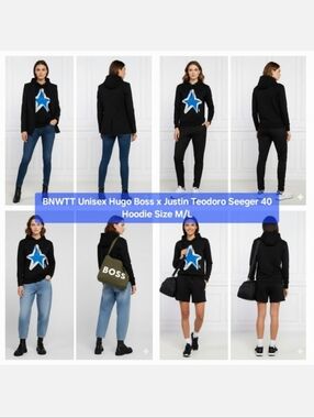BNWTT Unisex Hugo Boss x Justin Teodoro Seeger 40 Hoodie Size M/L